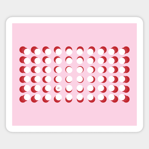 Optical polka dots #illusion #optical #home #decor #retrostyle #polkadots #stylish #sixties #pink #pinkhome Sticker by Kirovair